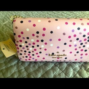 Kate Spade small flap crossbody Festive Confetti